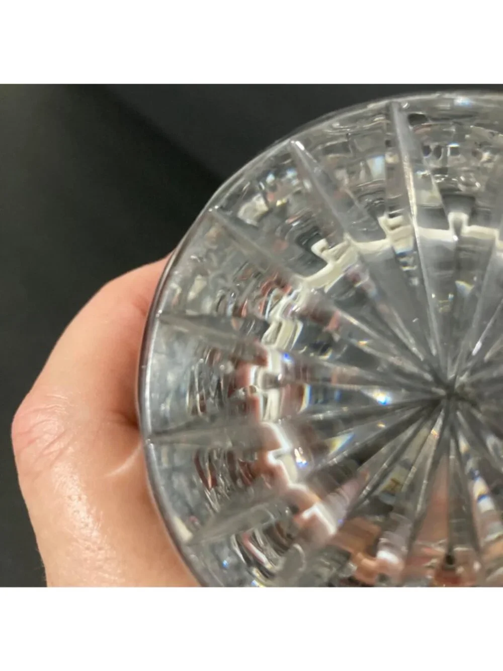 Ceska Hand-Cut Crystal Vase With Intricate Diamond Cut